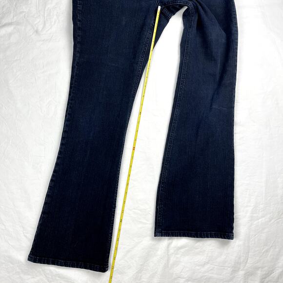 Chico's .5 Platinum Denim Charm Jean Bootcut Dark Wash Blue Jeans Womens 6 - Picture 5 of 12
